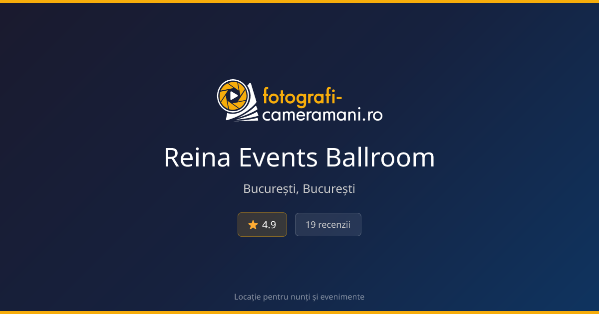 Reina Events Ballroom | Locație pentru nunți